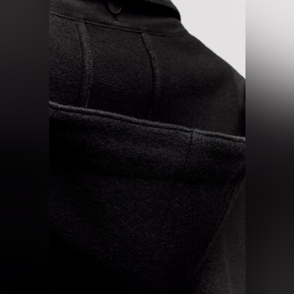 Zara HOODED WOOL CAPE. Black. One Size. New with Tags. - Picture 10 of 16